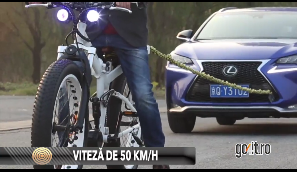 A fost inventată o bicicletă electrică ce poate tracta chiar şi un SUV