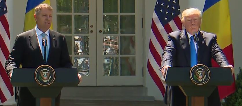 Donald Trump, onorat de vizita președintelui României