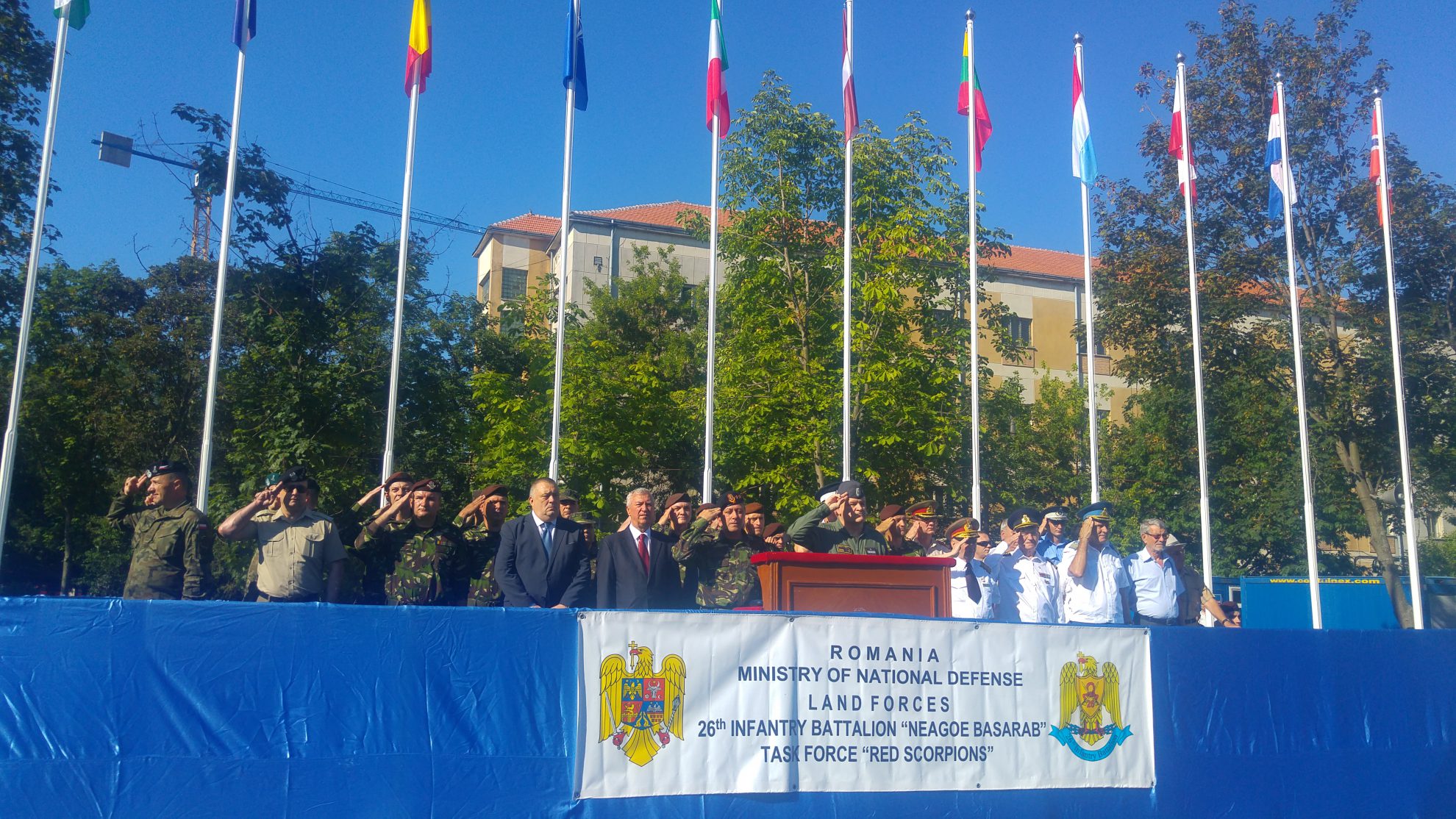 Ceremonia transferului de autoritate a contingentului militar polonez