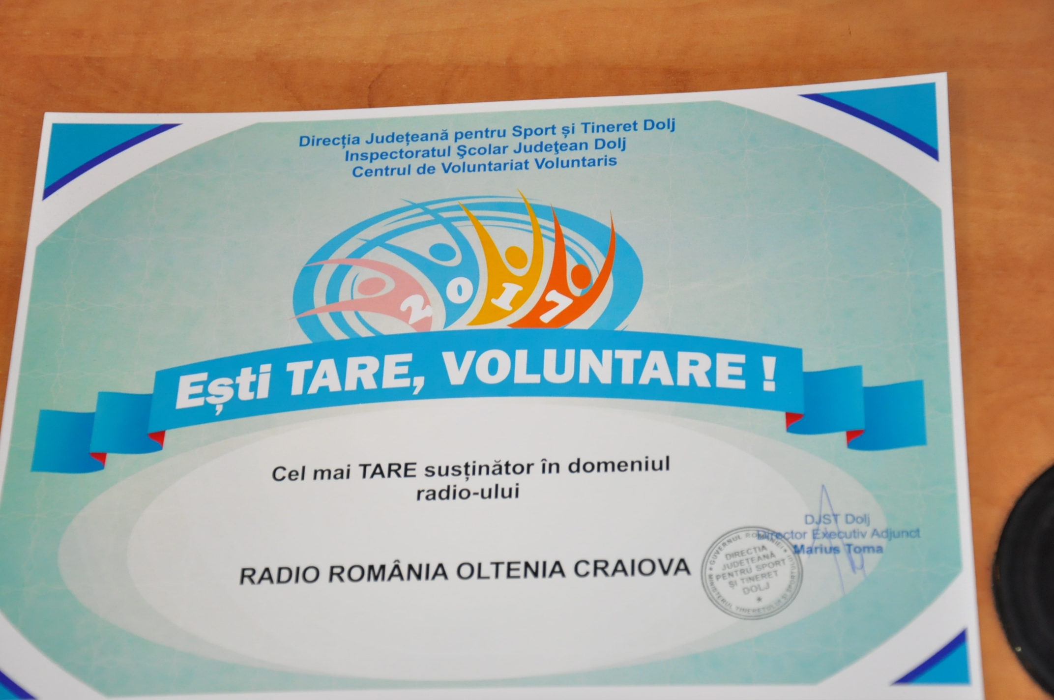 Radio Oltenia Craiova premiat la gala ”Esti tare, voluntare!”