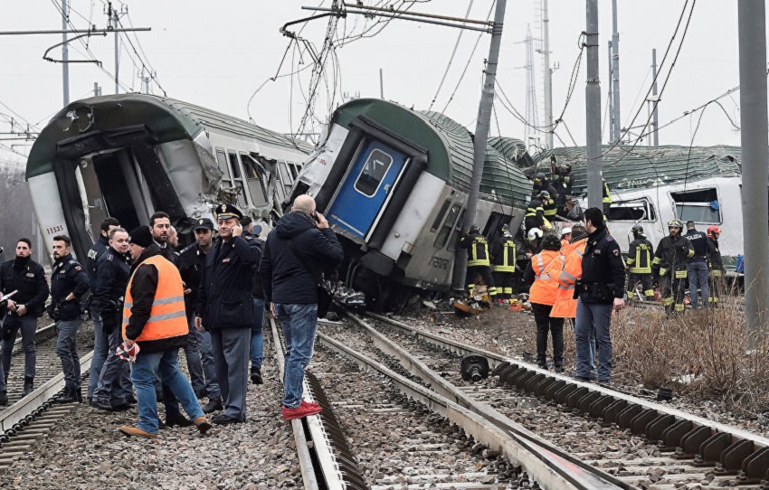 Tren deraiat lângă Milano