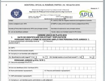 APIA a demarat Campania de informare privind depunerea Cererii Unice de Plată