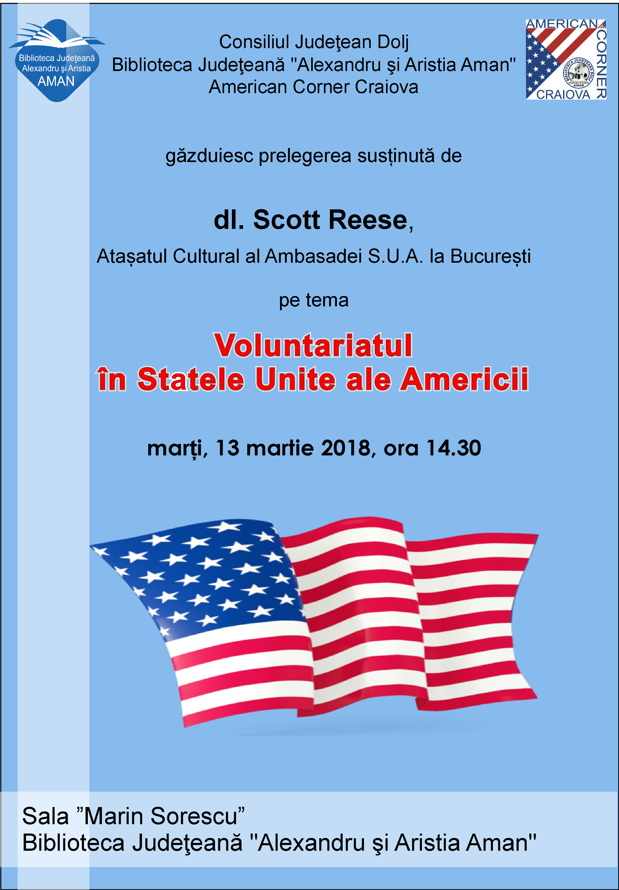 Videoconferință “Volunteerism in the U.S.A.”