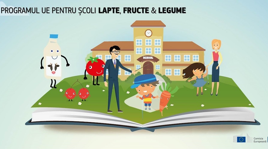 Lapte, fructe și legume pentru școlari, cu sprijin UE