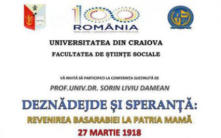 Conferință dedicată unirii Basarabiei cu România