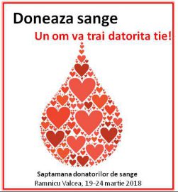 Săptămâna donatorilor de sânge la Vâlcea