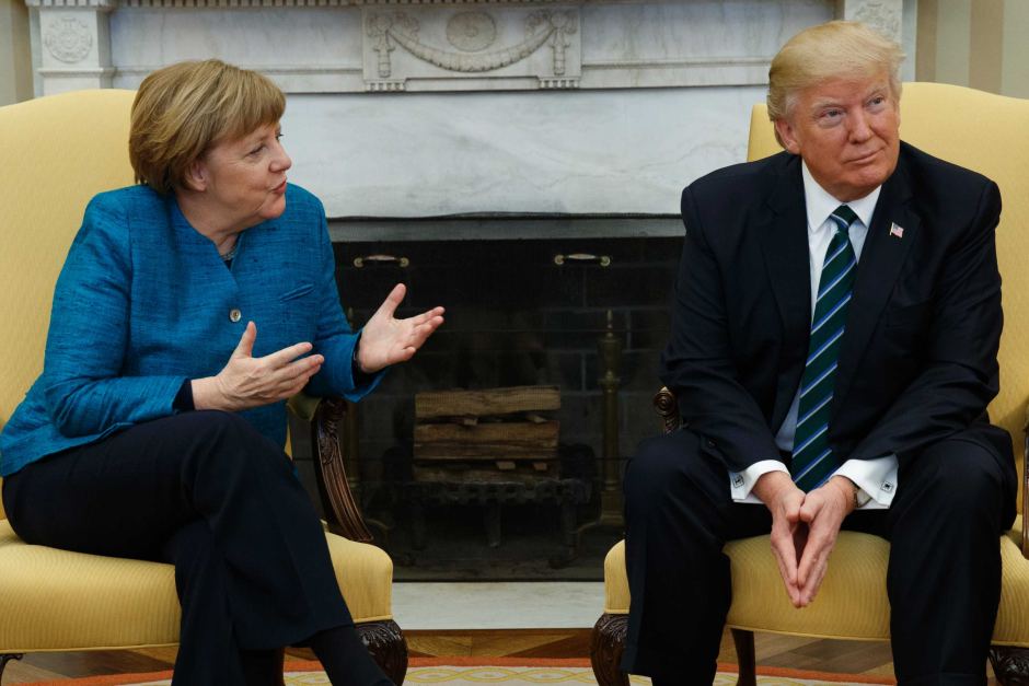 Cancelarul german, Angela Merkel, se întâlneşte astăzi la Washington cu preşedintele american, Donald Trump