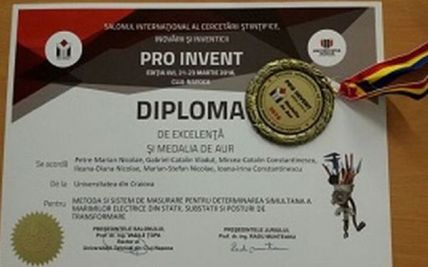 Medalie de aur pentru invenţia unei echipe de cercetători de la Universitatea din Craiova