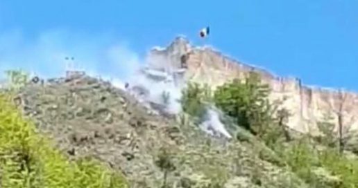 Incediu în zona cetății Poenari