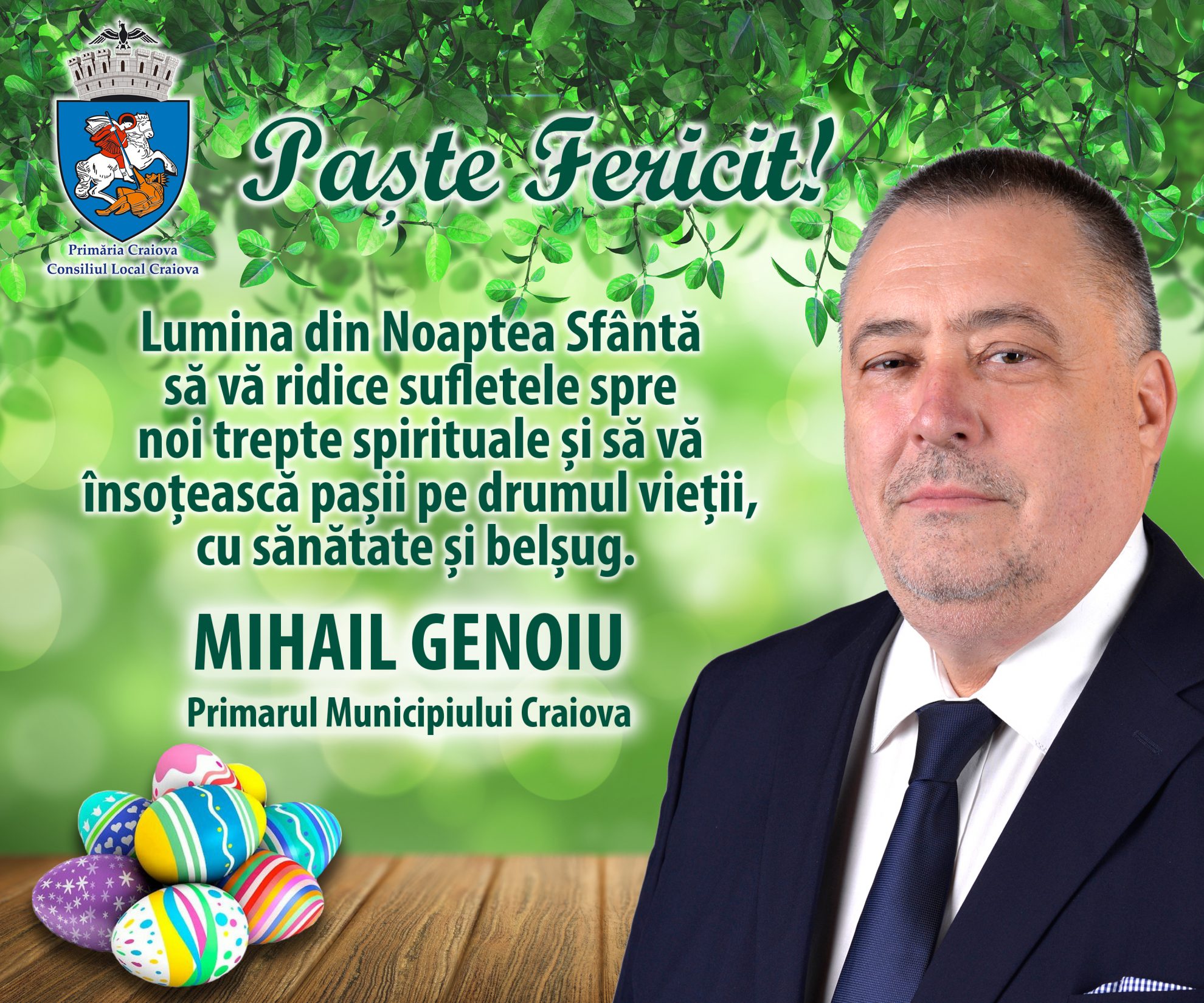 Mesajul dlui. Primar Mihail Genoiu pentru Sarbatorile Pascale – video