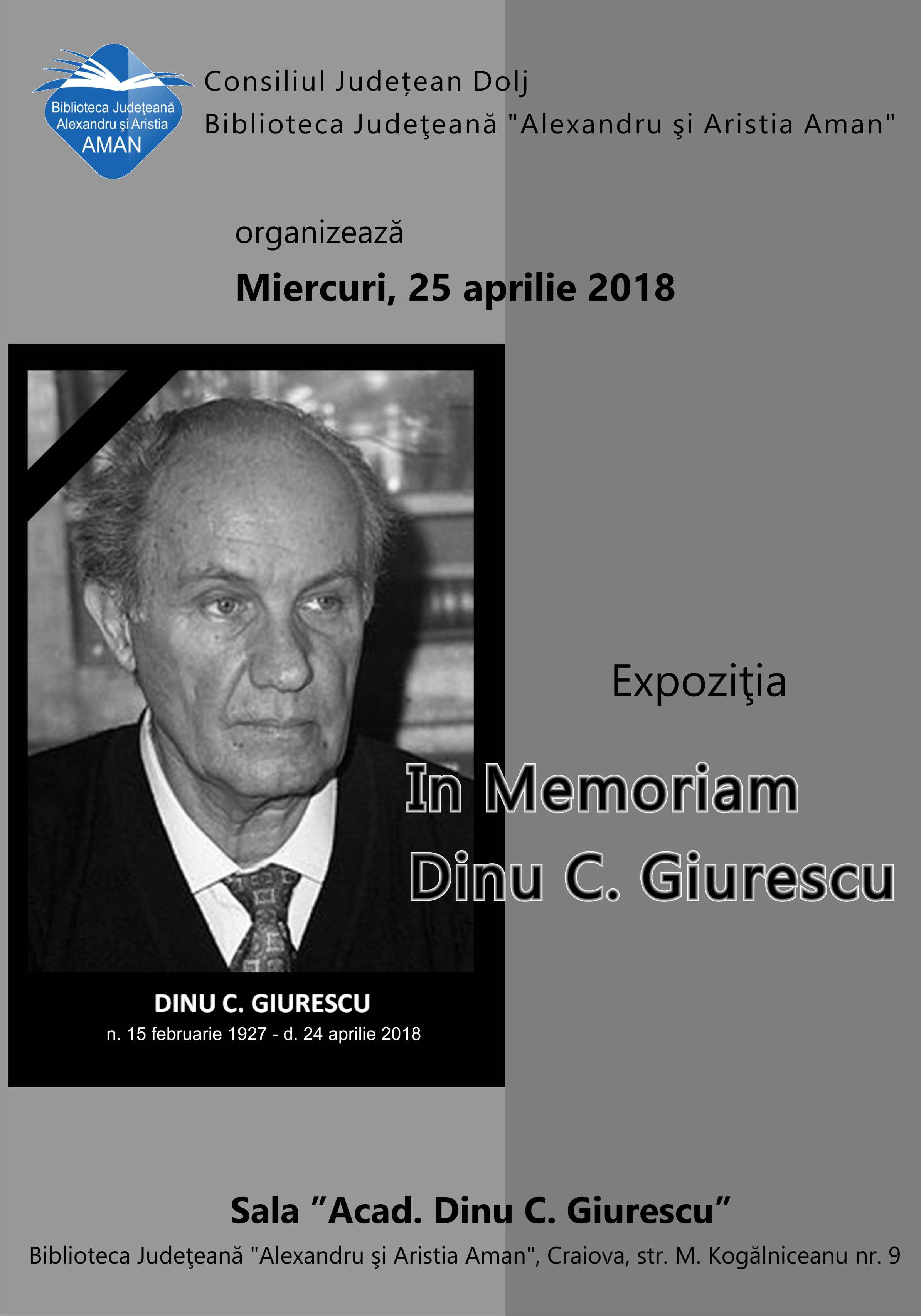 Expoziția “In Memoriam Dinu C. Giurescu”