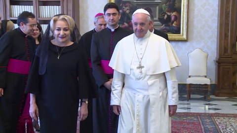 Premierul Viorica Dăncilă a fost primită în audienţă de către Papa Francisc