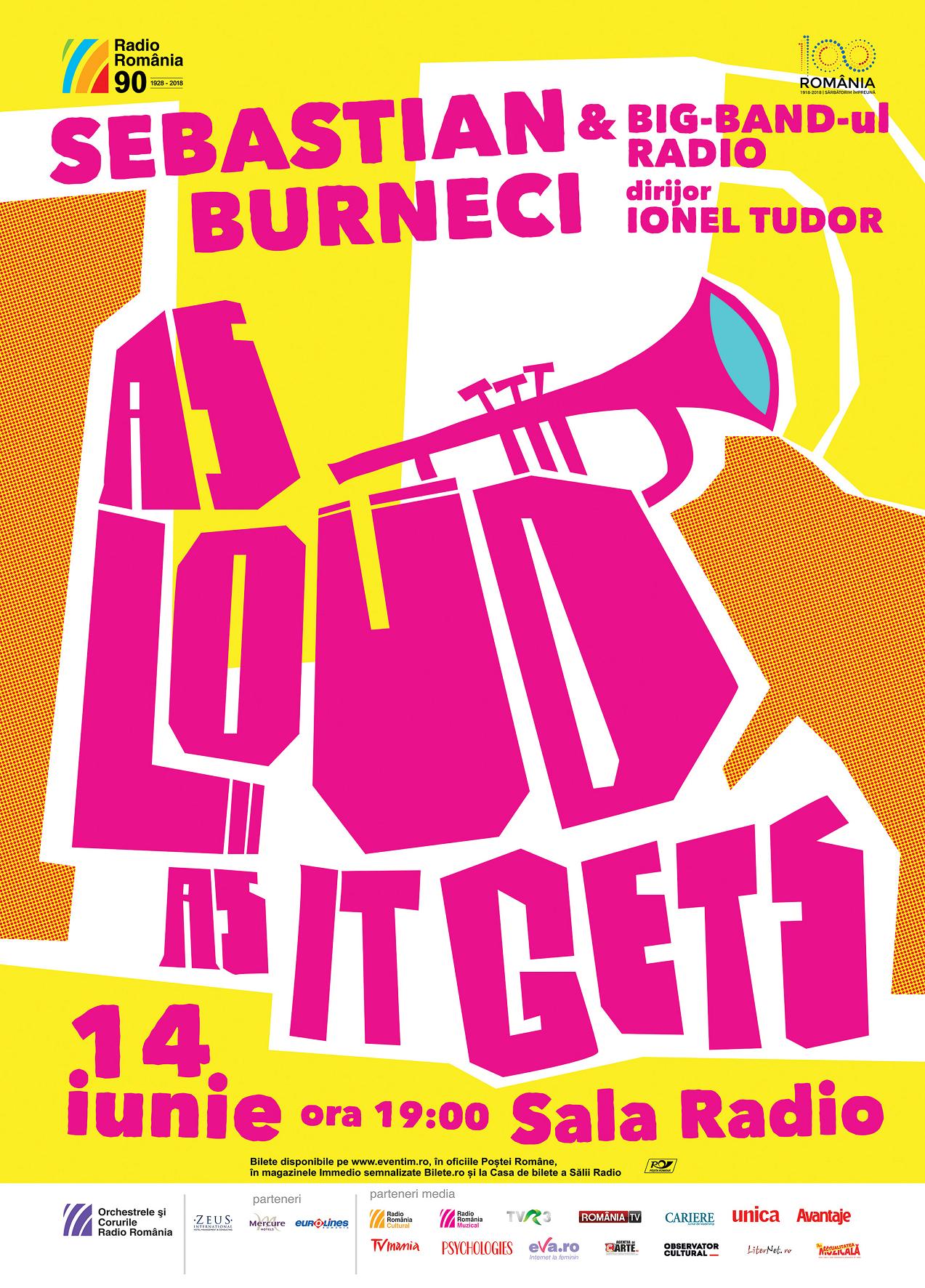 Seară de vară cu jazz la Sala Radio: trompetistul Sebastian Burneci şi Big Band-ul Radio