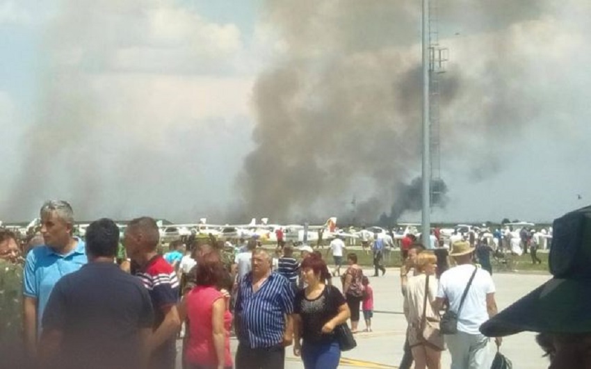 O aeronavă MiG 21 LanceR s-a prăbuşită la Feteşti