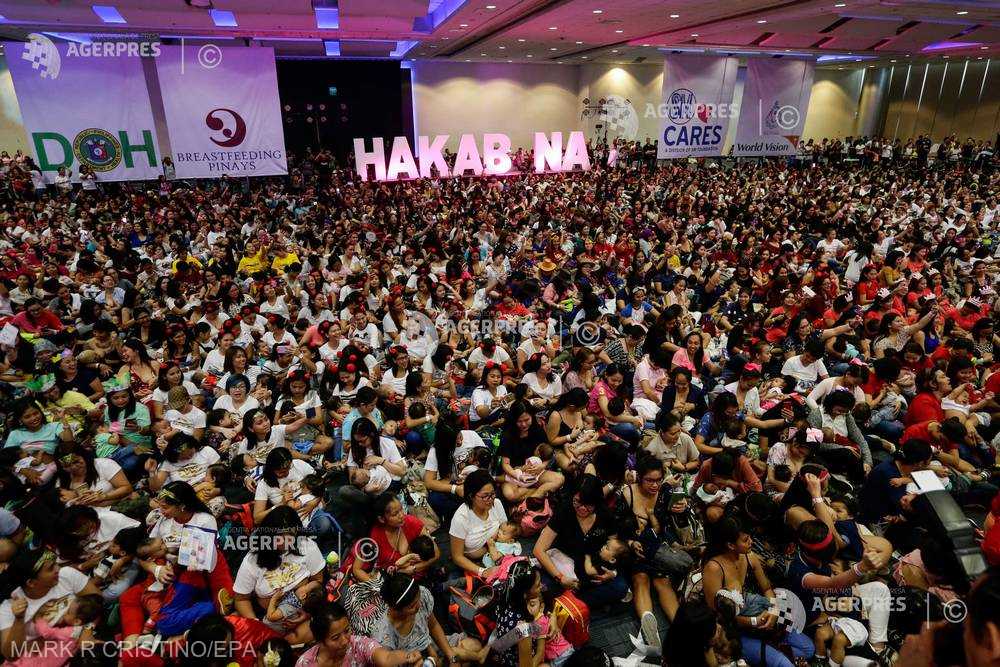 1 500 de mame filipineze şi-au hrănit bebeluşii la sân