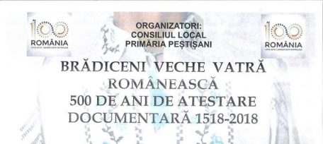 Brădiceni – Gorj, 500 de ani de existență