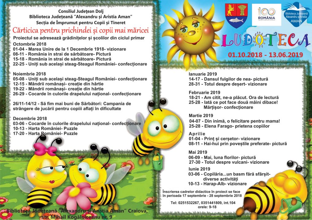 Înscrieri pentru „Cărticica pentru prichindei și copii mai măricei” Ediția a IX-a