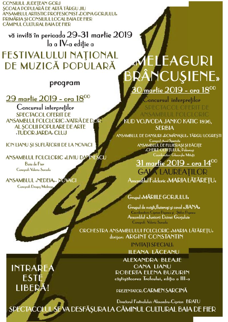 Festivalul național de muzică populară „Meleaguri brâncușiene”
