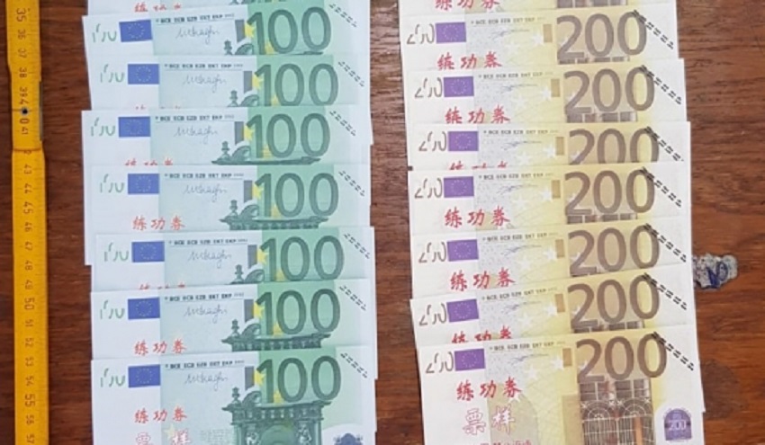 Bancnote contrafăcute în euro şi dolari