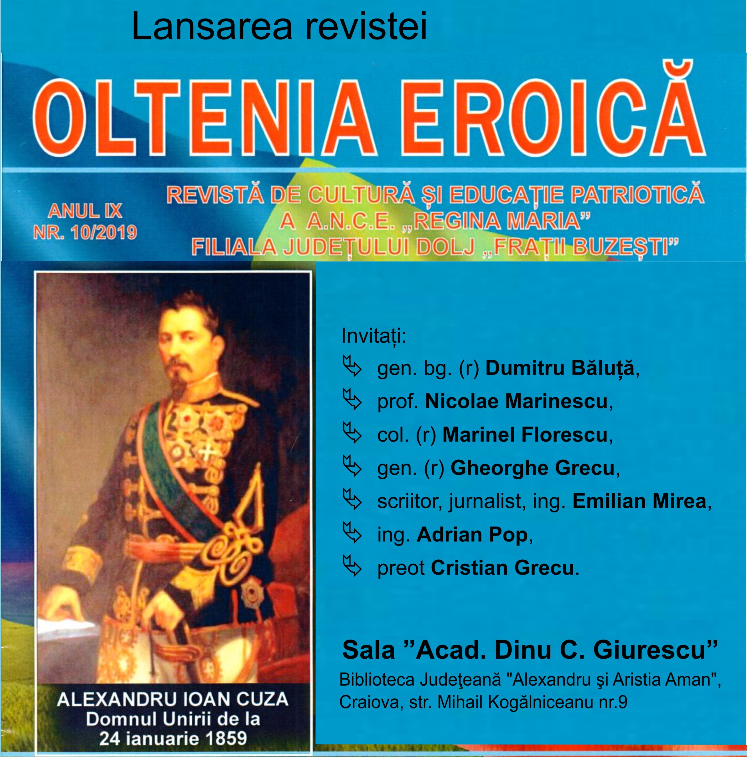 Oltenia Eroică. Revistă de cultură, educație patriotică și cinstire a Eroilor Neamului Românesc