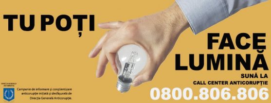 „TU POȚI FACE LUMINĂ” – O campanie anticorupție