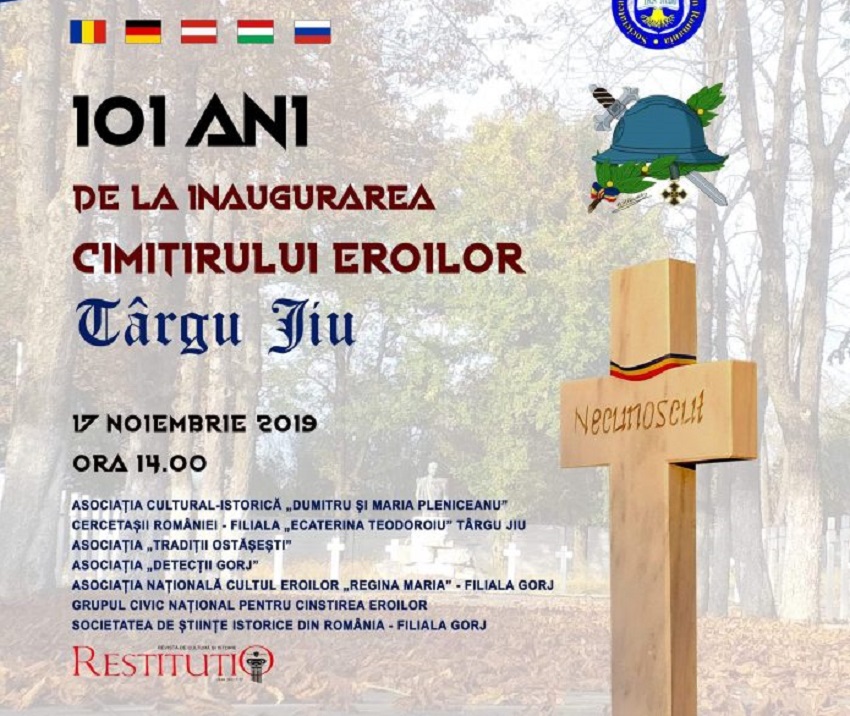 101 ani de la inaugurarea Cimitirului Eroilor de la Târgu-Jiu