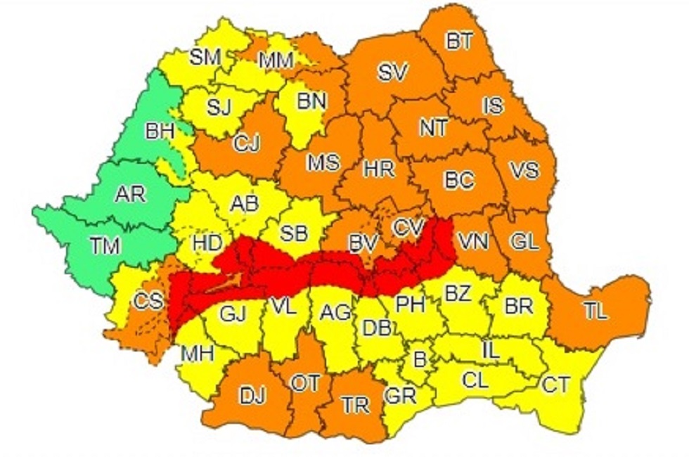 COD ROȘU de vijelii