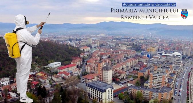 Amplă acţiune de dezinfecţie pe domeniul public al municipiului Râmnicu Vâlcea