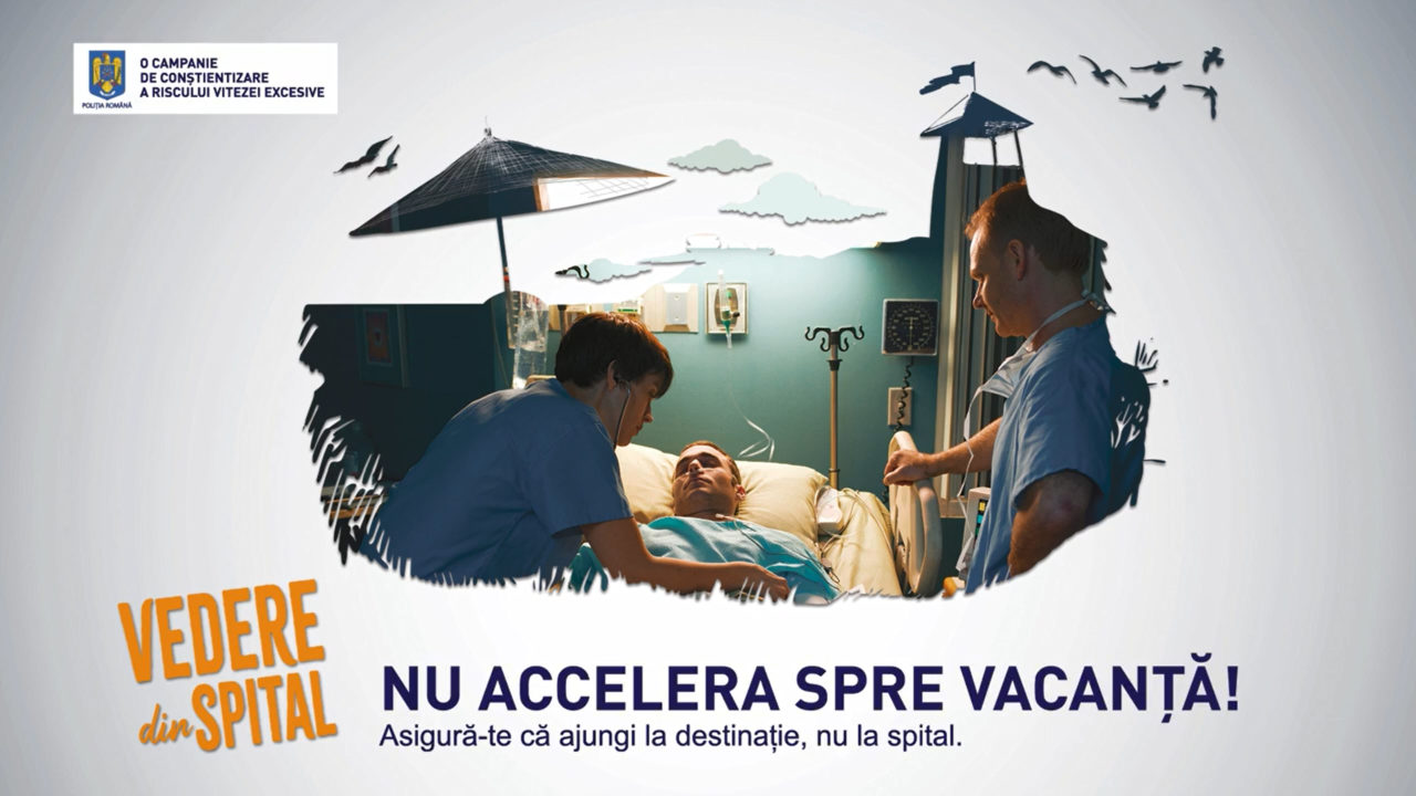 Poliția Română a lansat campania de siguranță rutieră „Vedere din spital”