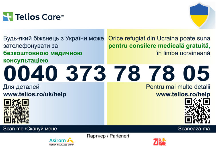 Linie telefonică dedicată refugiaților ucraineni