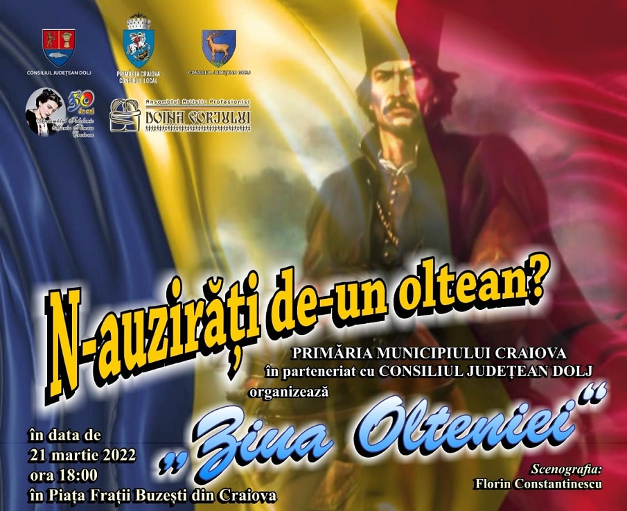 21 martie: Ziua Olteniei, sărbătorită la Craiova