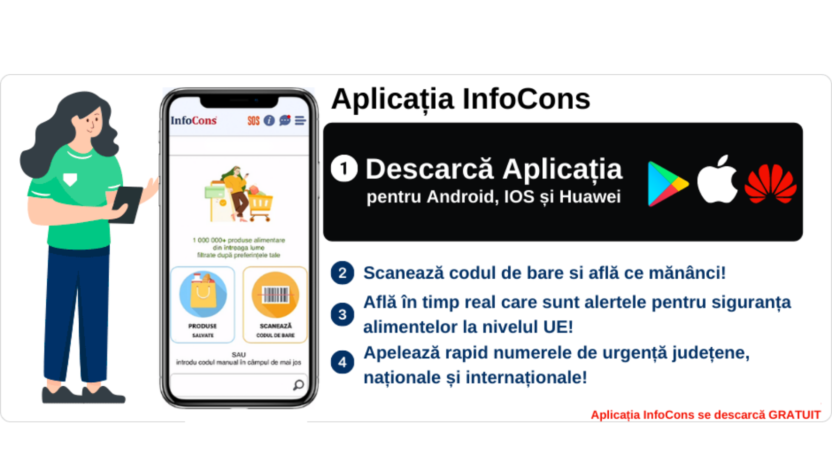 Românii din țară și din străinătate pot obține multe informații utile gratuit, prin aplicația INFOCONS