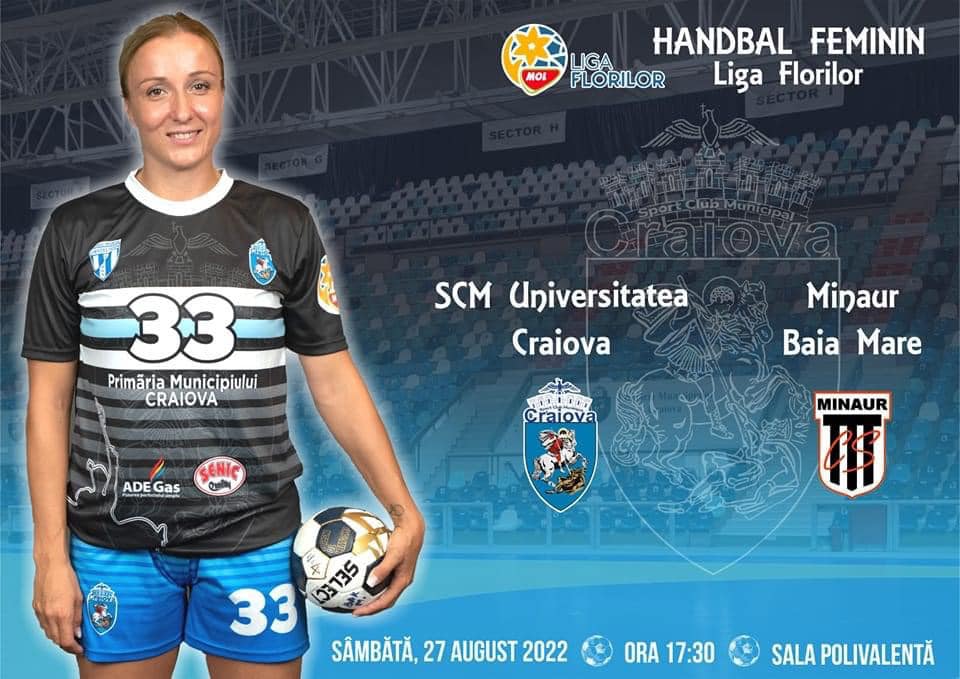 Echipa feminină de handbal SCM Craiova debutează mâine, 27 august, în noul sezon din Liga Florilor