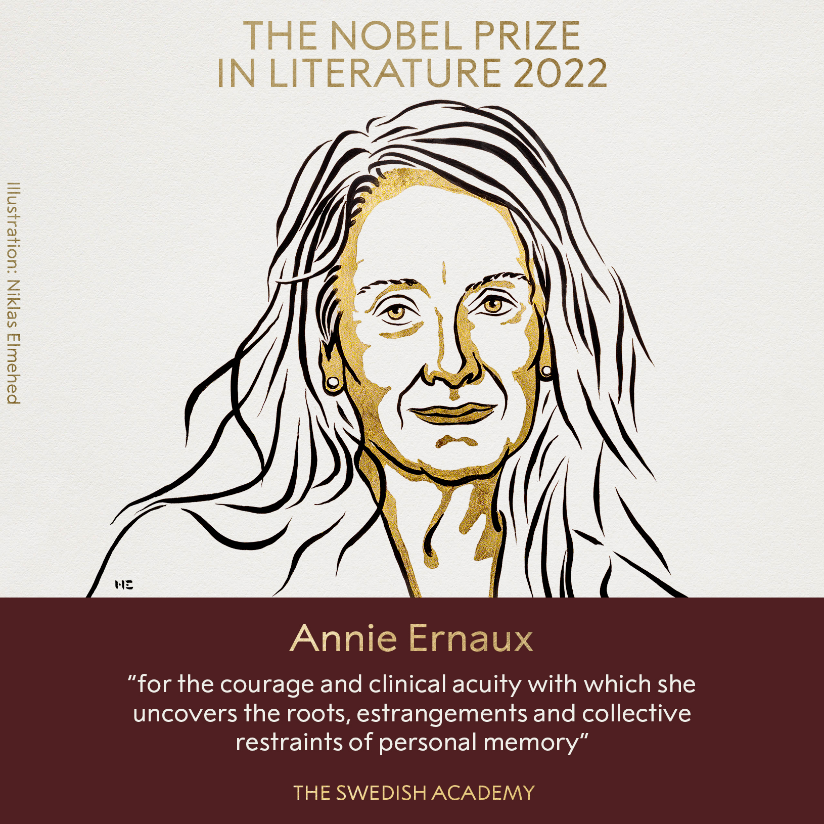 Annie Ernaux a primit Premiul Nobel pentru Literatură