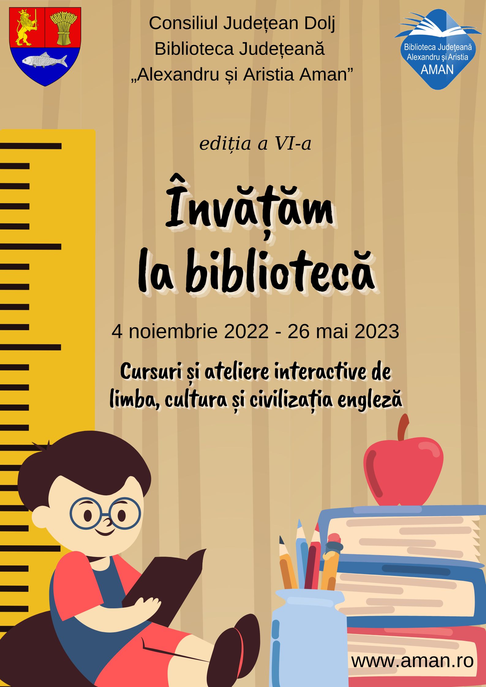 Biblioteca Județeană „Alexandru și Aristia Aman” dă startul înscrierilor pentru proiectul educațional „Învățăm la bibliotecă”