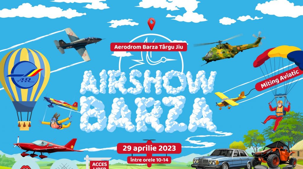 ”Airshow Barza”, eveniment aeronautic, la Târgu Jiu