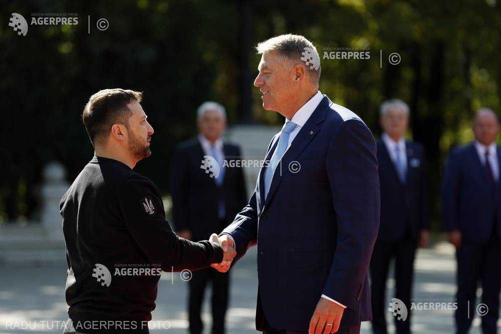 Președintele Ucrainei, Volodimir Zelenski, primit la Palatul Cotroceni