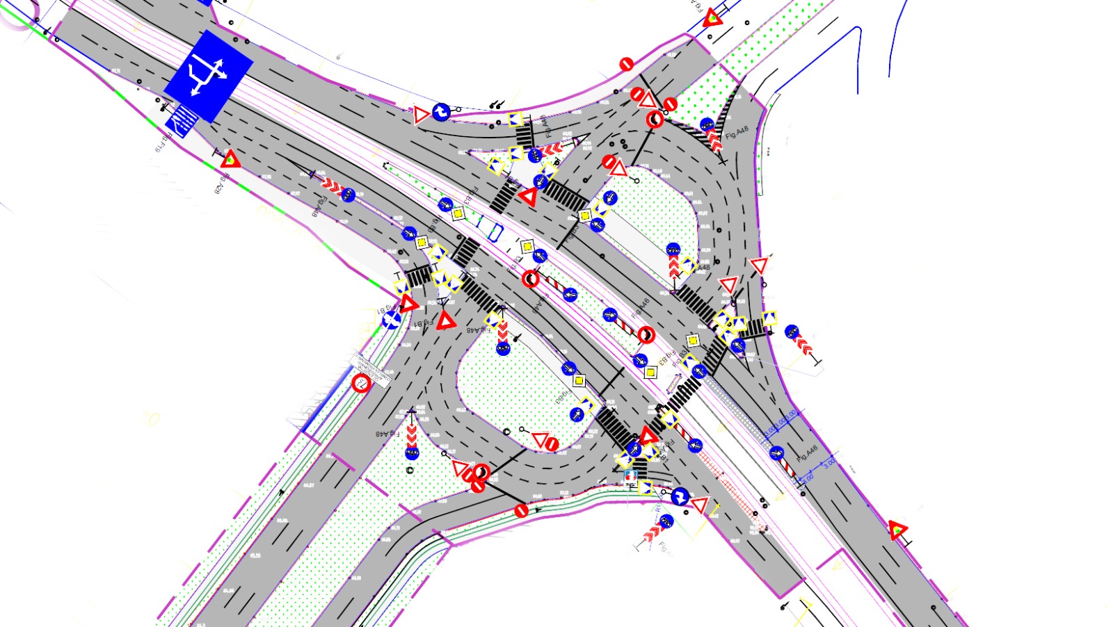 Noua semnalizare rutieră din intersecţia străzii Calea Severinului, cu bulevardul Tineretului şi calea de acces către parcarea noului centru comercial (video)
