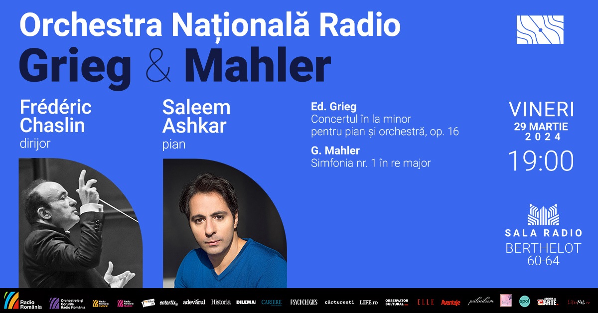 Frédéric Chaslin dirijează Grieg și Mahler la Sala Radio