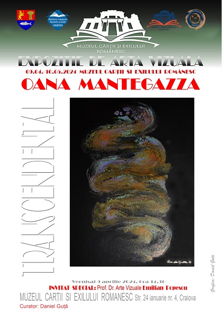 Muzeul Cărții și Exilului Românesc organizează vernisajul expoziției de artă vizuală „Transdescendental”, a artistei Oana Mantegazza