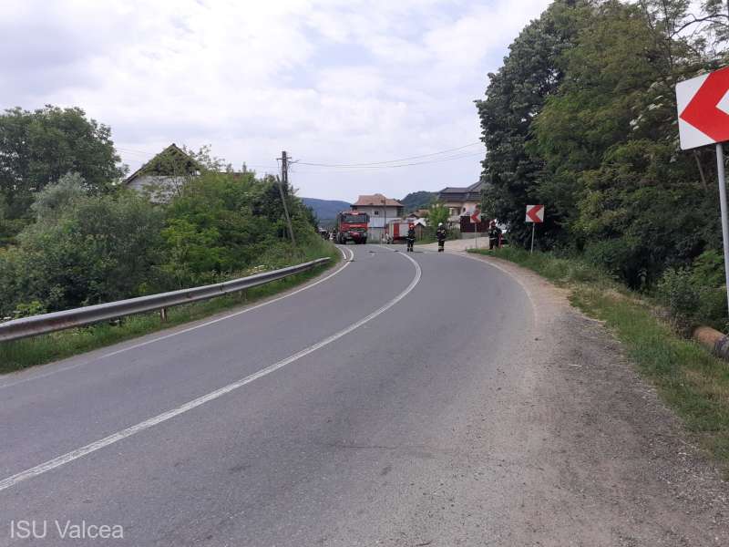 ISU Vâlcea: Conductă de gaze avariată, la intrarea în stațiunea Băile Olănești