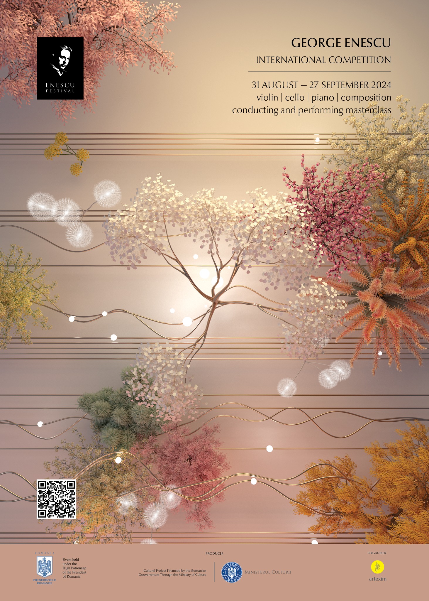 Publicul meloman va avea acces gratuit la primele etape ale secțiunilor instrumentale din cadrul Concursului Internațional George Enescu