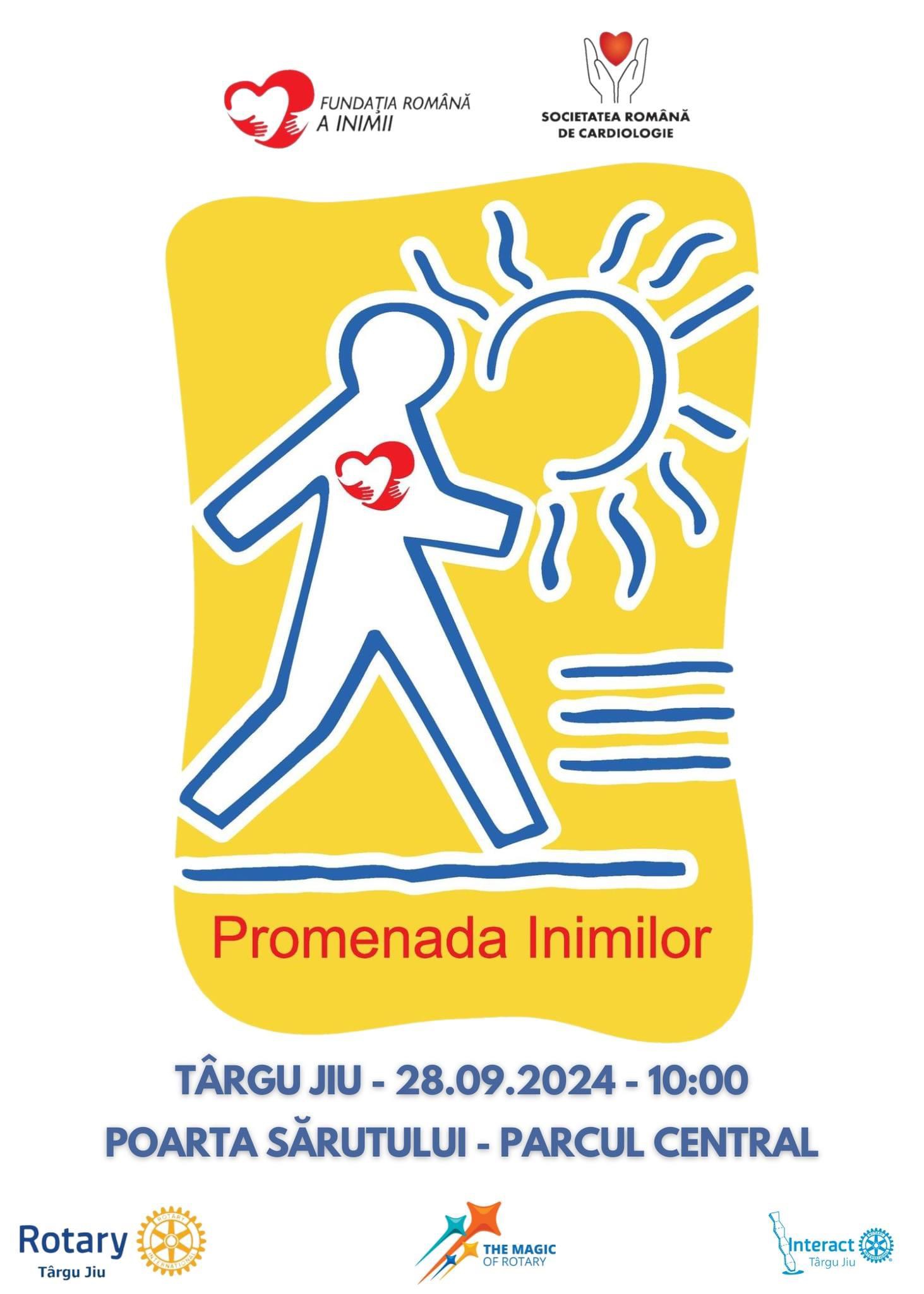 „Promenada inimilor” la Târgu-Jiu: Clubul Rotary aduce comunitatea împreună