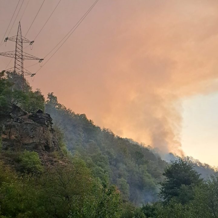 ISU Vâlcea: Incendiu, în zona muntoasă, în localitatea Racoviţa