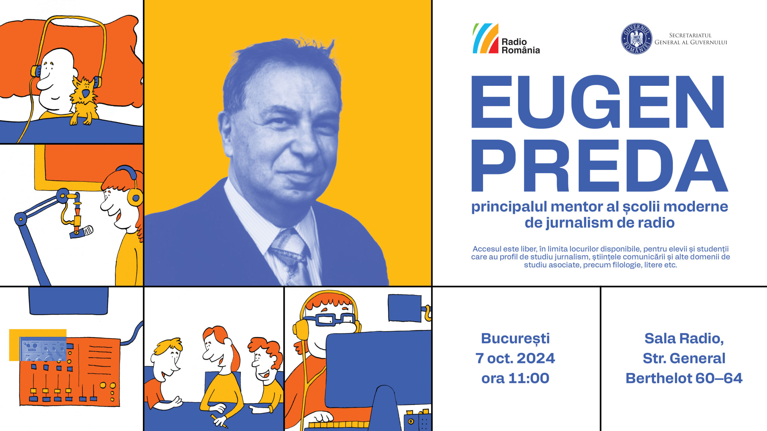 Radio România invită elevii şi studenţii la simpozionul “Eugen Preda – principalul mentor al școlii moderne de jurnalism de radio”,