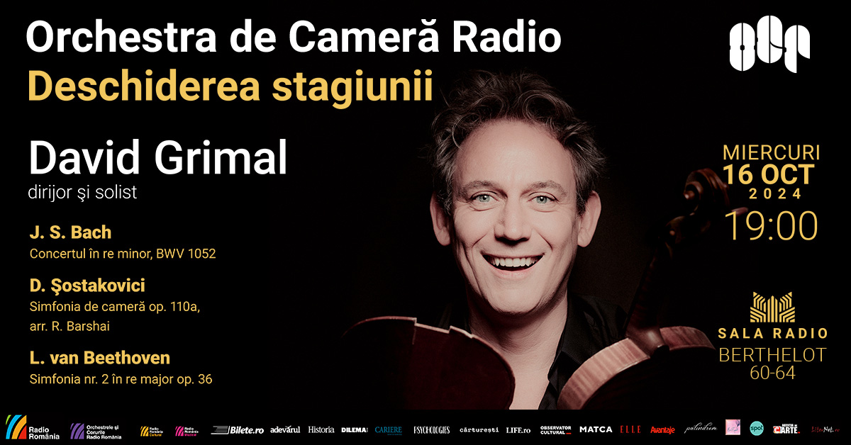 Celebrul violinist David Grimal deschide stagiunea Orchestrei de Cameră Radio