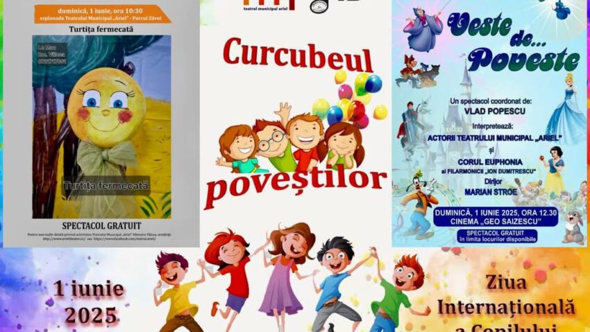 „Curcubeul poveștilor” aduce spectacol și bucurie de Ziua Internațională a Copilului, 1 iunie, la Râmnicu Vâlcea