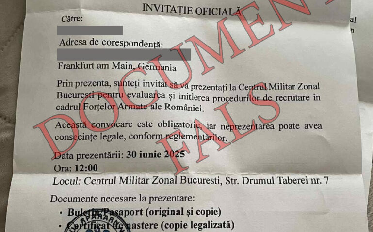 Alerte false de recrutare militară trimise românilor din diaspora