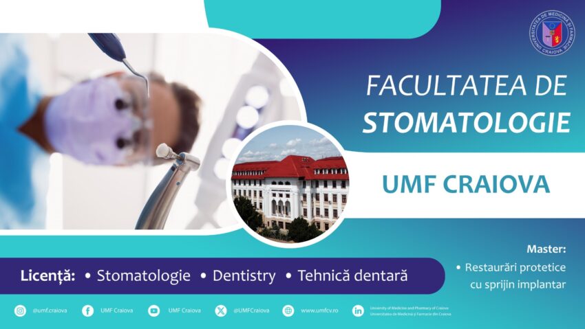 Facultatea de Stomatologie din Craiova, o rampă de lansare pentru viitorii profesioniști în medicina dentară