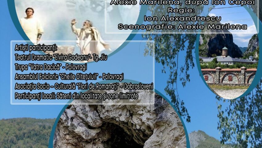 „Sub stânca nemuririi” – spectacol dedicat lui Zamolxis, la Peştera Polovragi